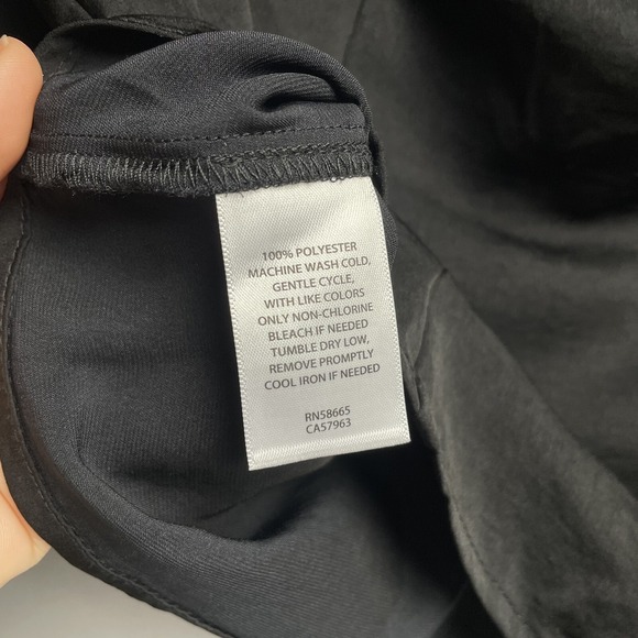 Open Edit Black Long Sleeve Sweetheart Neckline Blouse‎ Top Size S - Picture 4 of 5